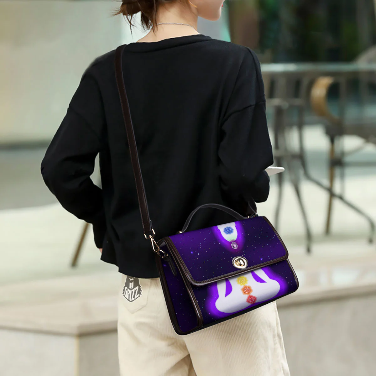 Light Of Seven Chakras Print Women's Satchel Bag - Image 3