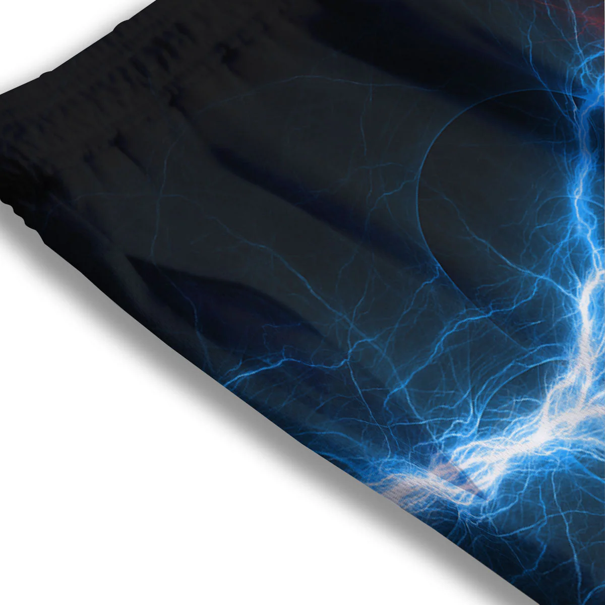 Lightning Blue And Red Print Mesh Shorts - Image 3