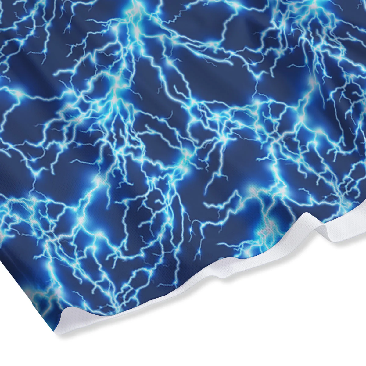 Lightning Blue Electric Print Mesh Shorts - Image 4