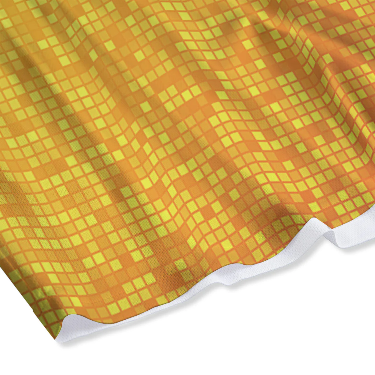 Lights Disco Yellow Print Pattern Mesh Shorts - Image 4