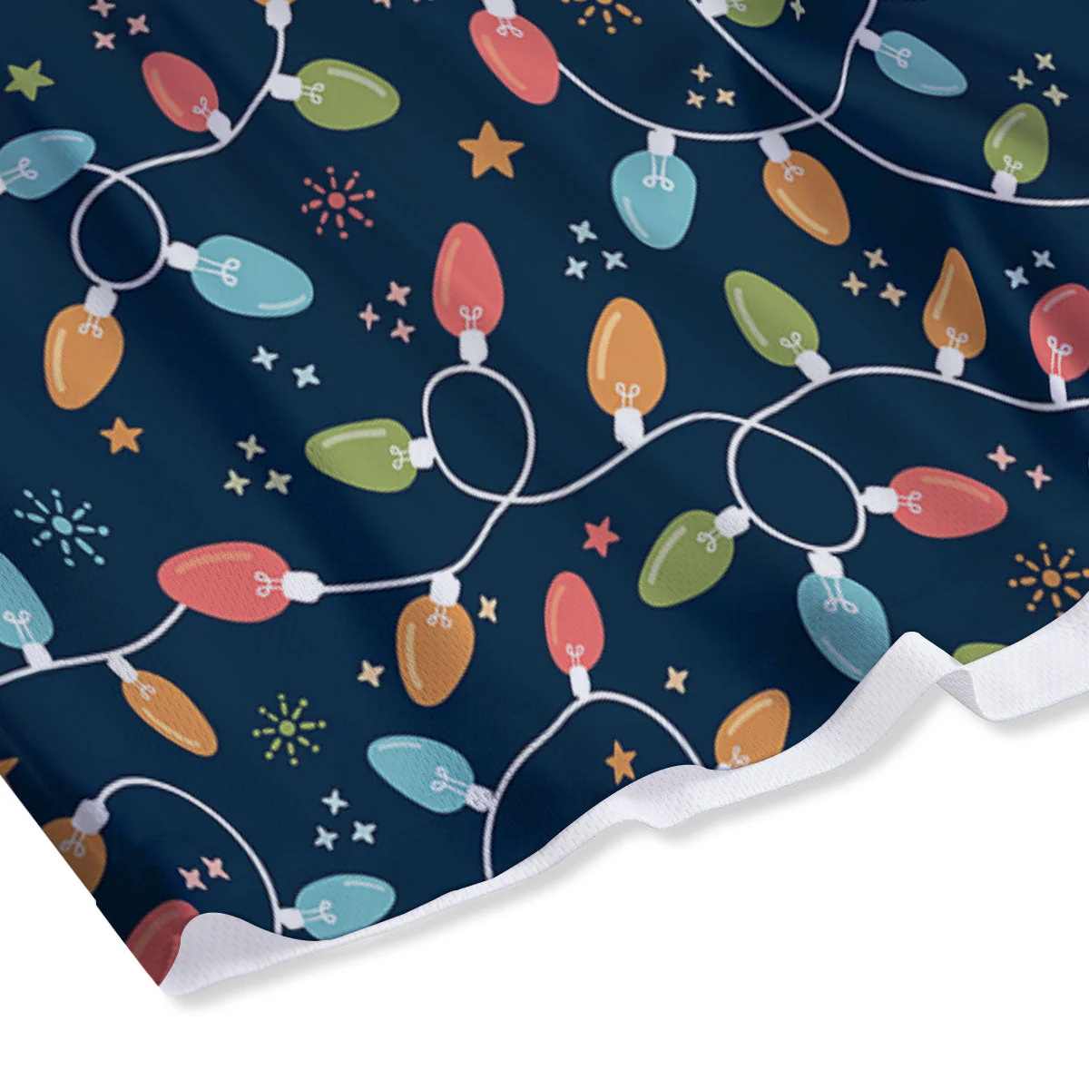 Lights Merry Christmas Print Pattern Mesh Shorts - Image 4
