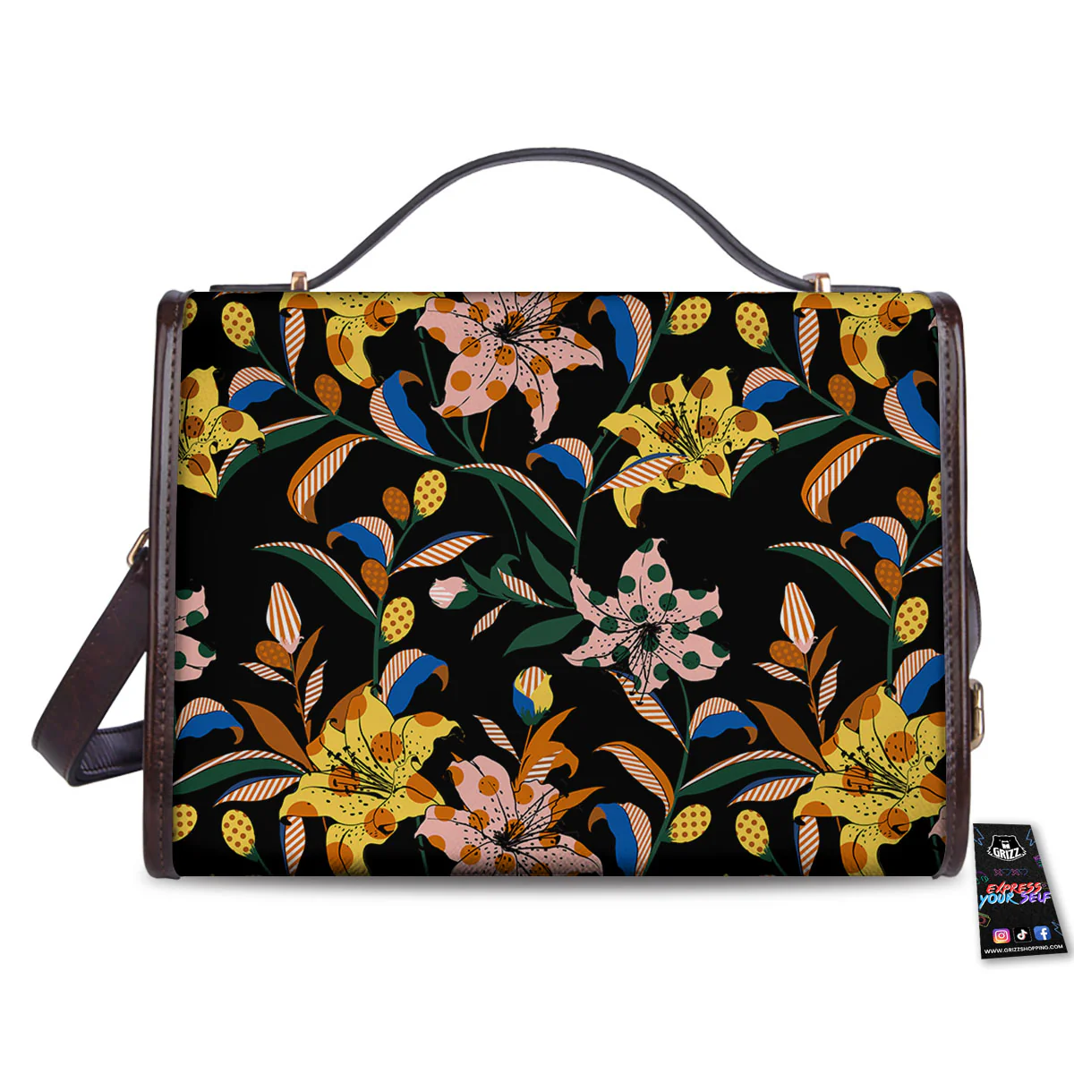 Lily Polka Dot Print Pattern Women's Satchel Bag - Image 2