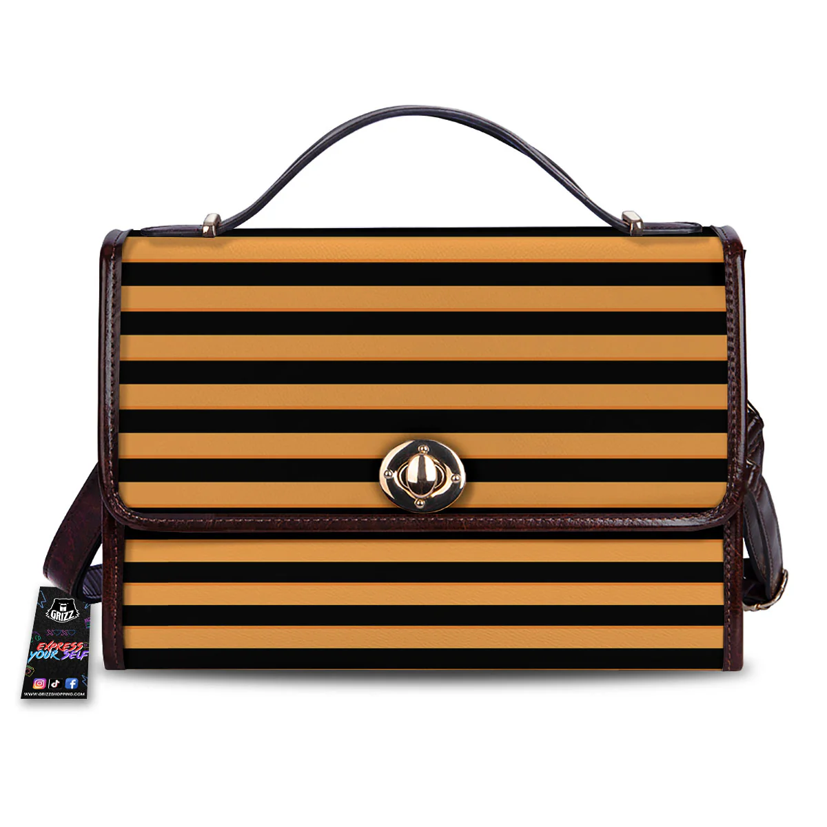Line Halloween Print Pattern Women's Satchel Bag
