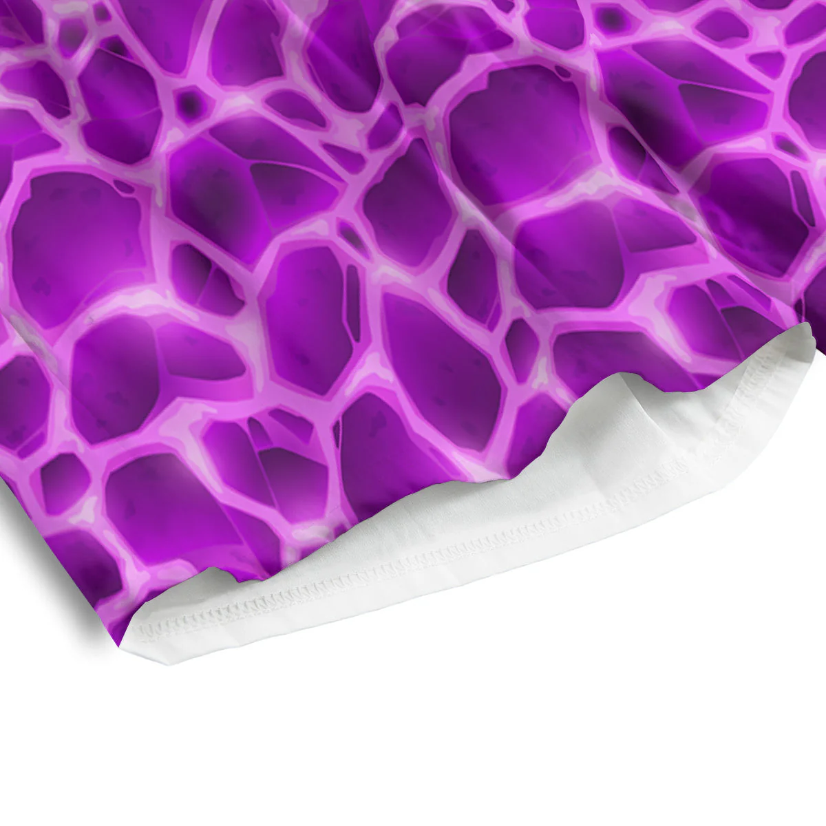 Liquid Lava Purple Print Pattern Men's Athletic Shorts - Image 4