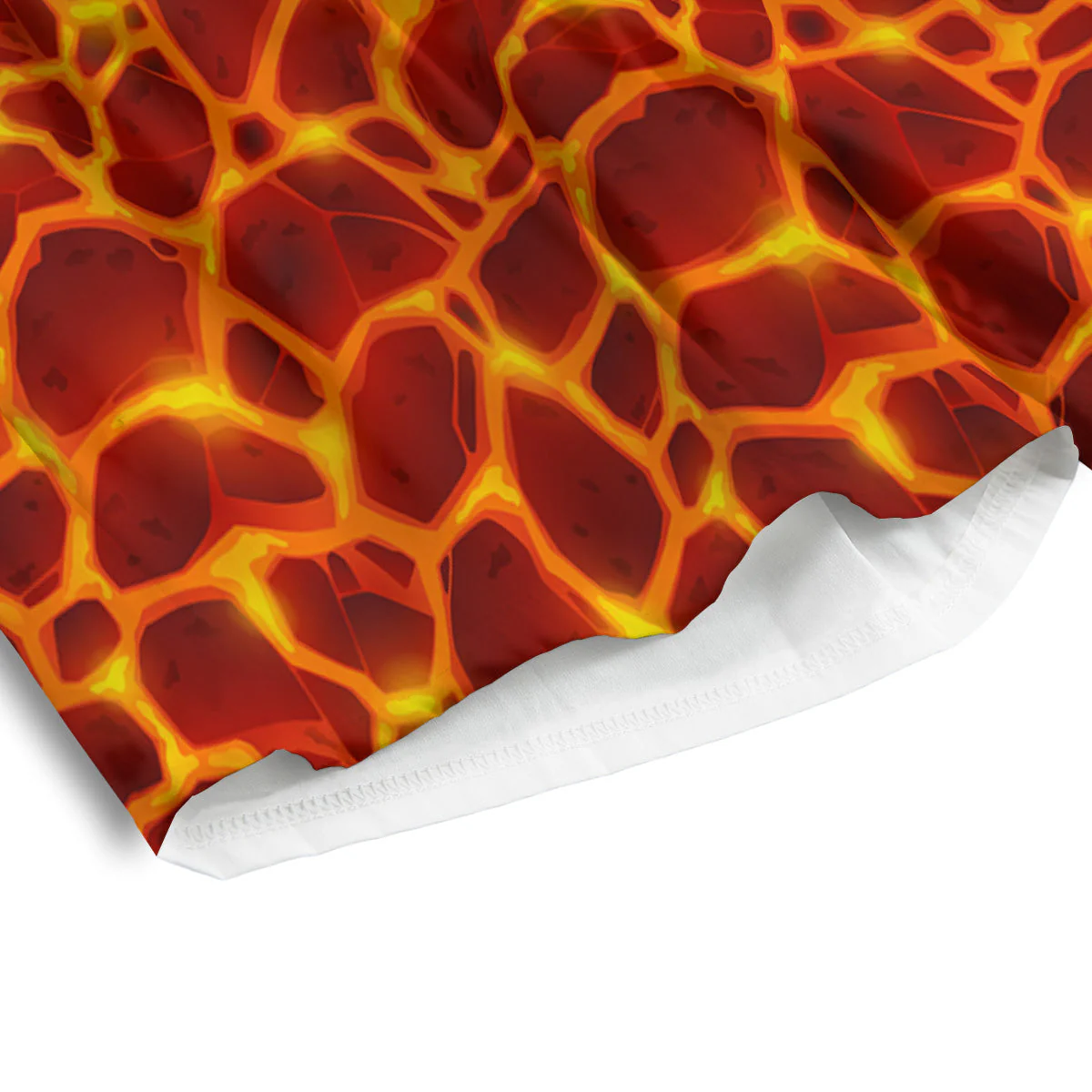 Liquid Lava Red Print Pattern Men's Athletic Shorts - Image 4