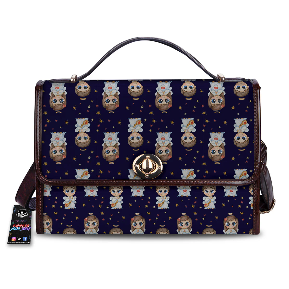Little Angel Print Pattern Women's Satchel Bag