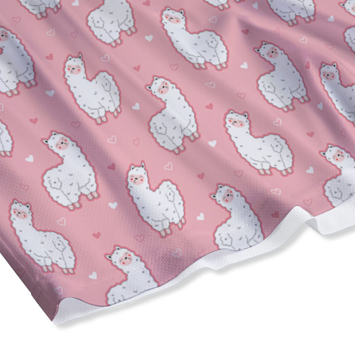 Llama Cute Pink Print Pattern Mesh Shorts - Image 4