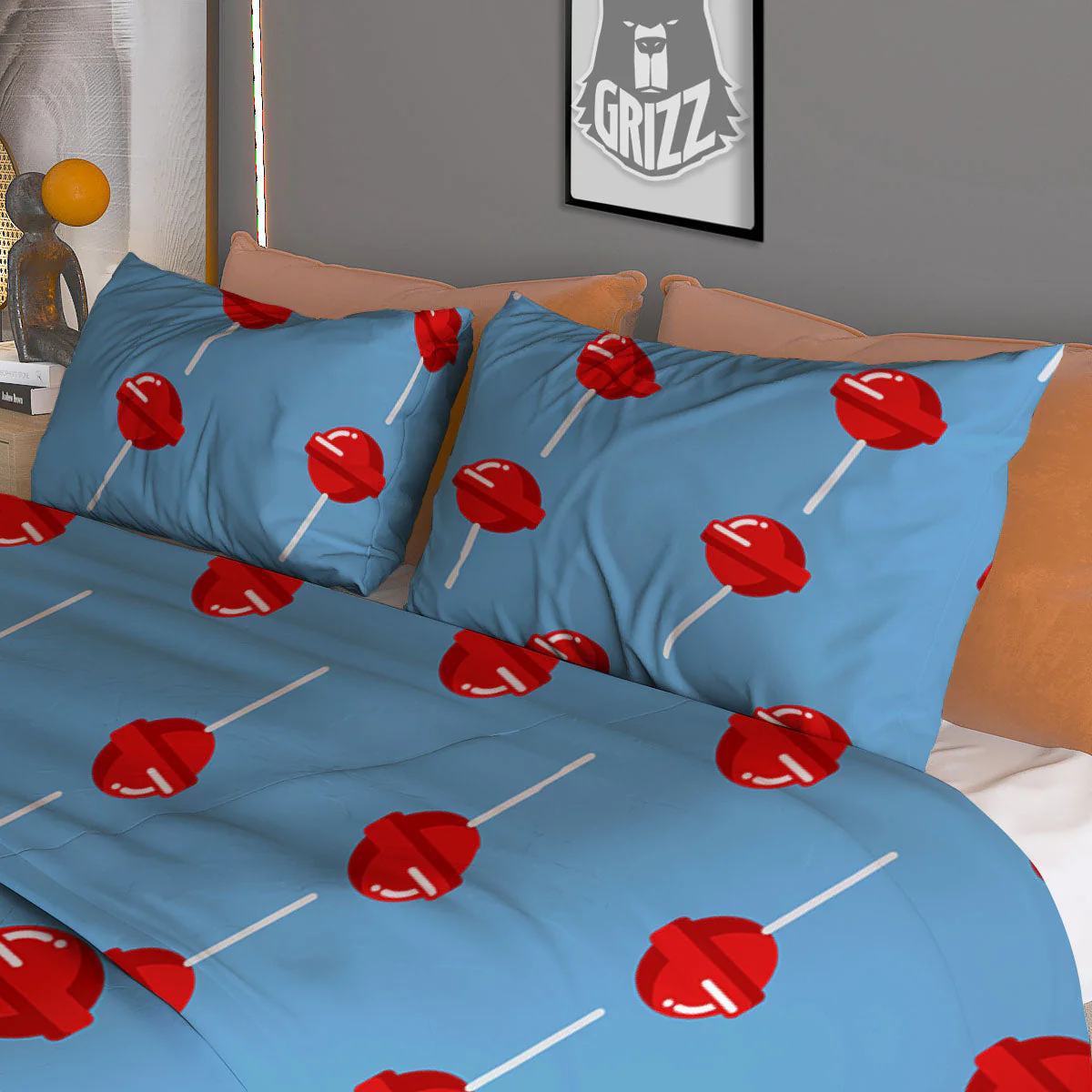 Lollipop Retro Print Pattern Duvet Cover Bedding Set - Image 3