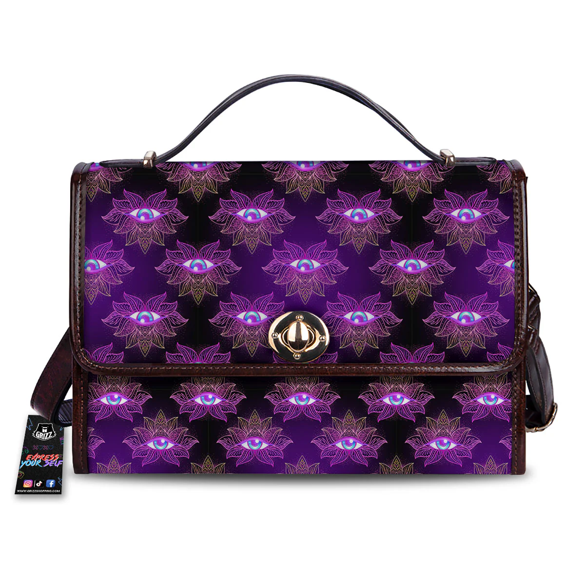 Lotus Eye Of Providence Print Pattern Women's Satchel Bag
