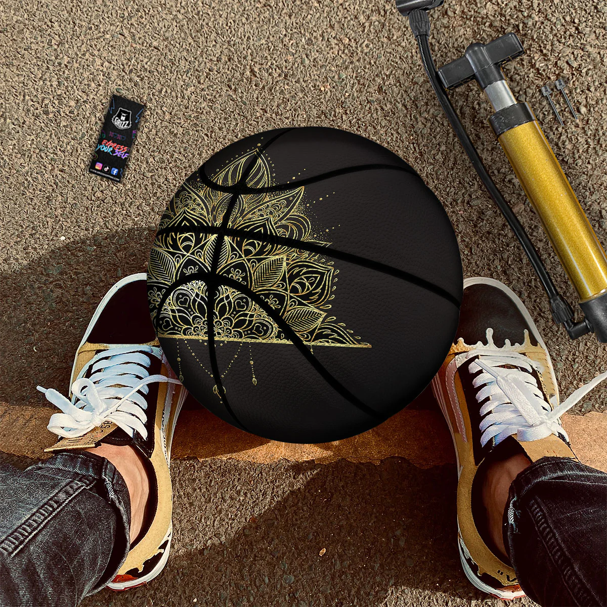 Lotus Spiritual Golden Print Basketball - Image 2