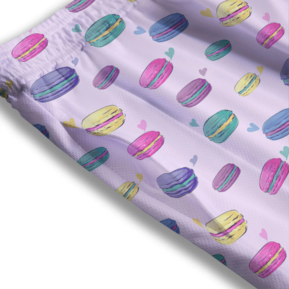 Macaron Colorful Print Pattern Mesh Shorts - Image 3
