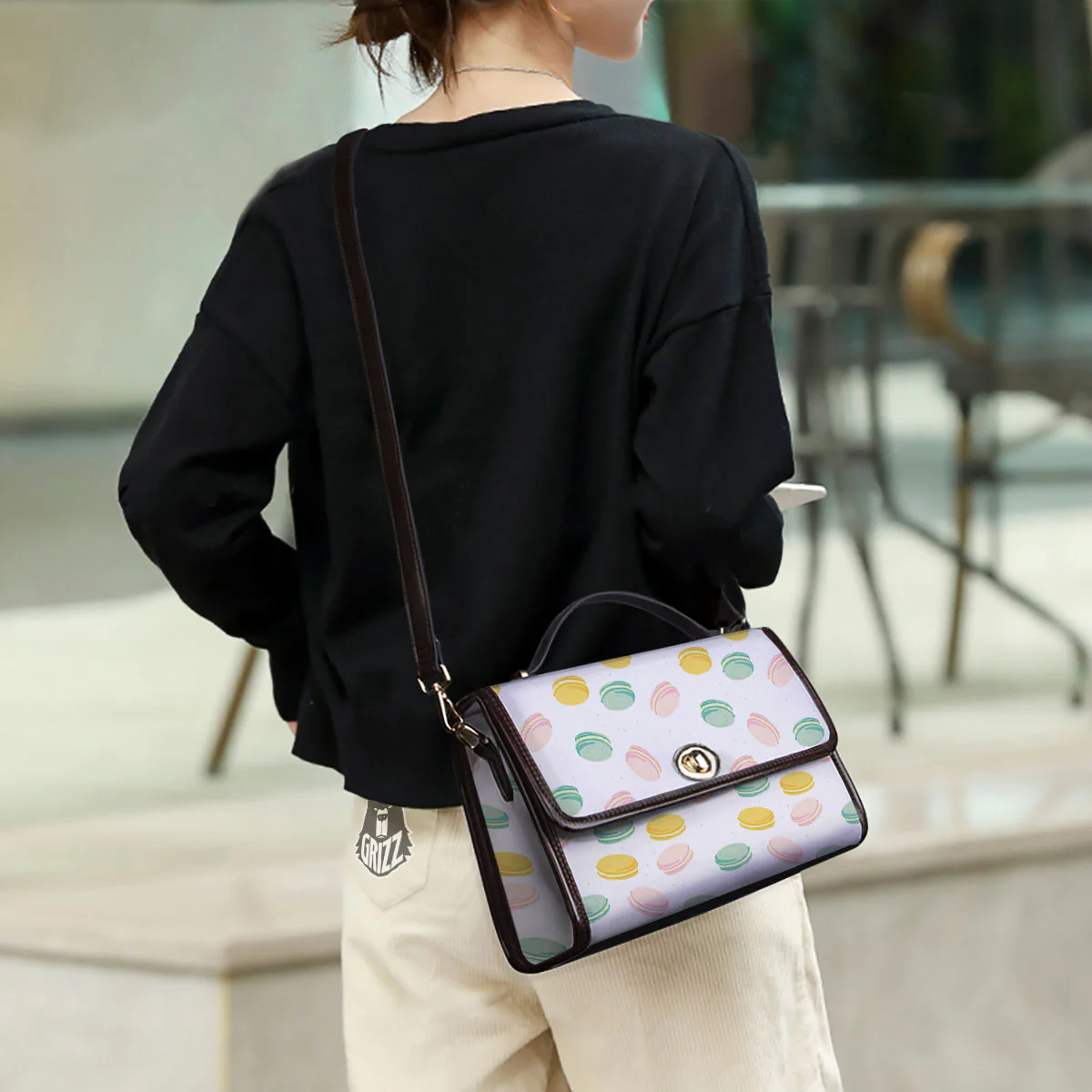 Macaron Pastel Print Pattern Women's Satchel Bag - Image 3