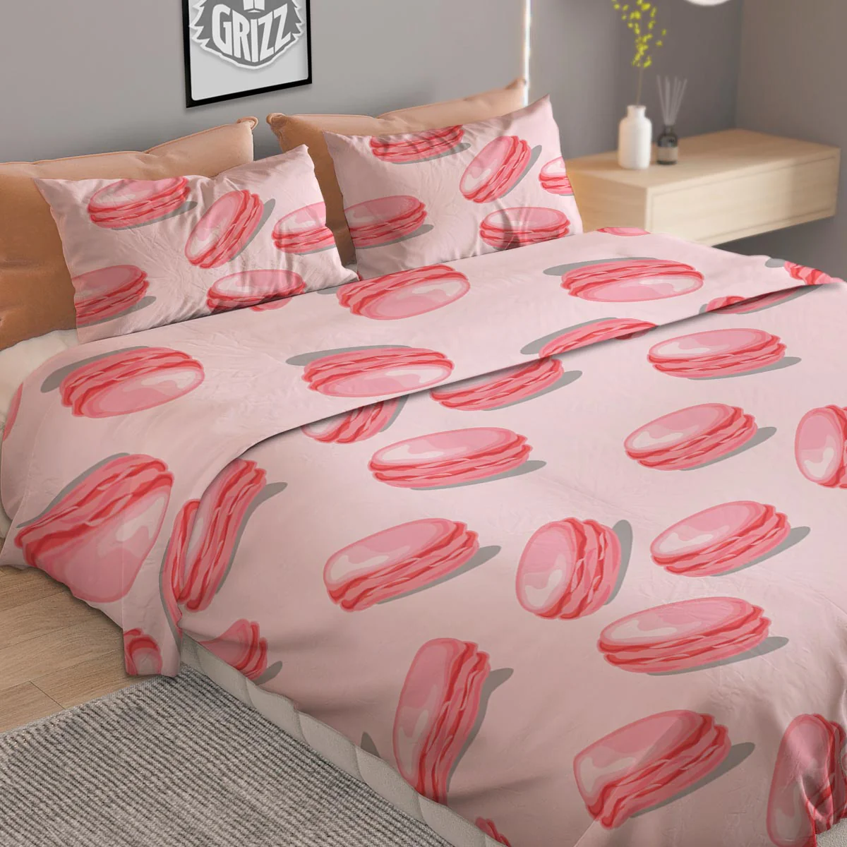 Macarons Sweet Print Pattern Duvet Cover Bedding Set - Image 2