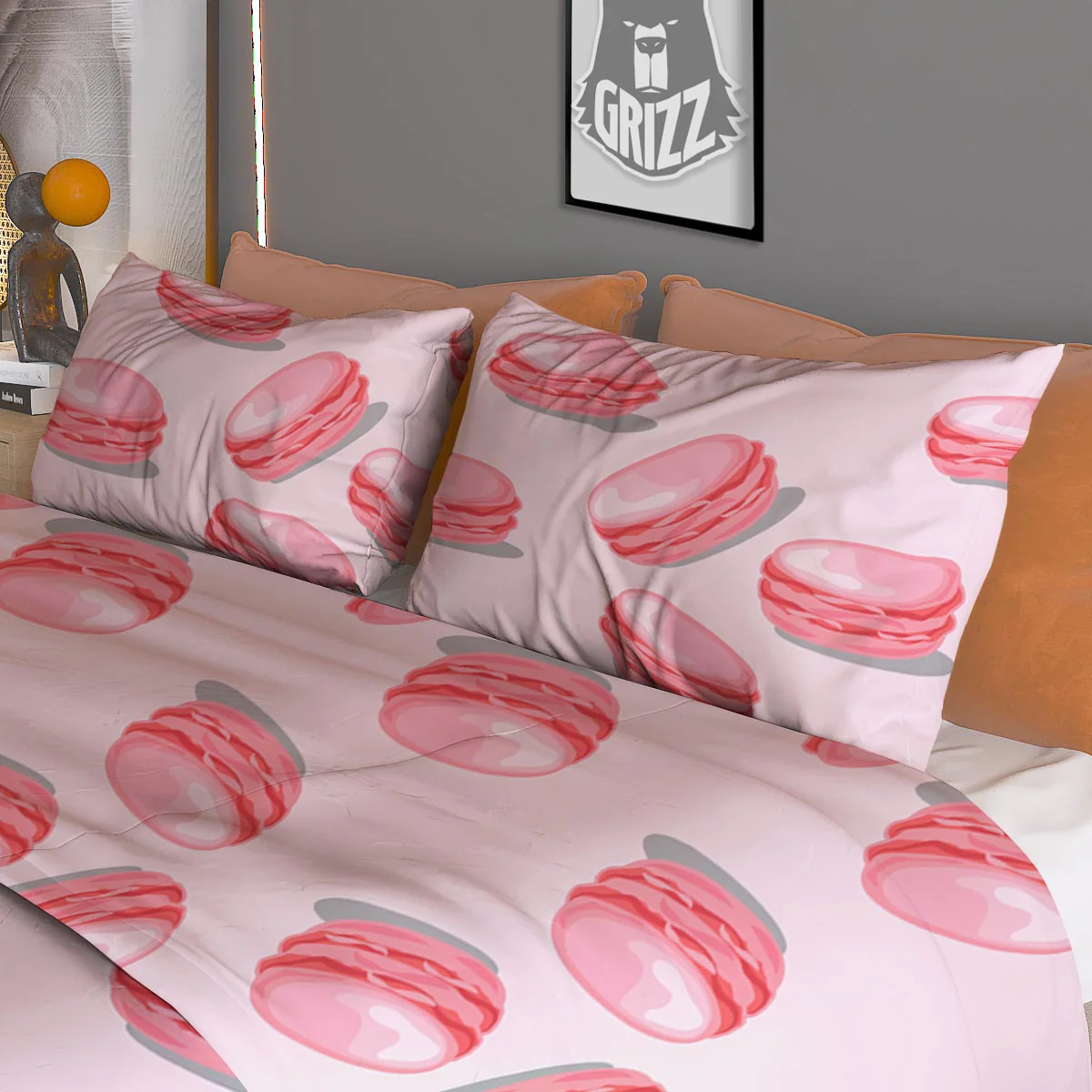Macarons Sweet Print Pattern Duvet Cover Bedding Set - Image 3