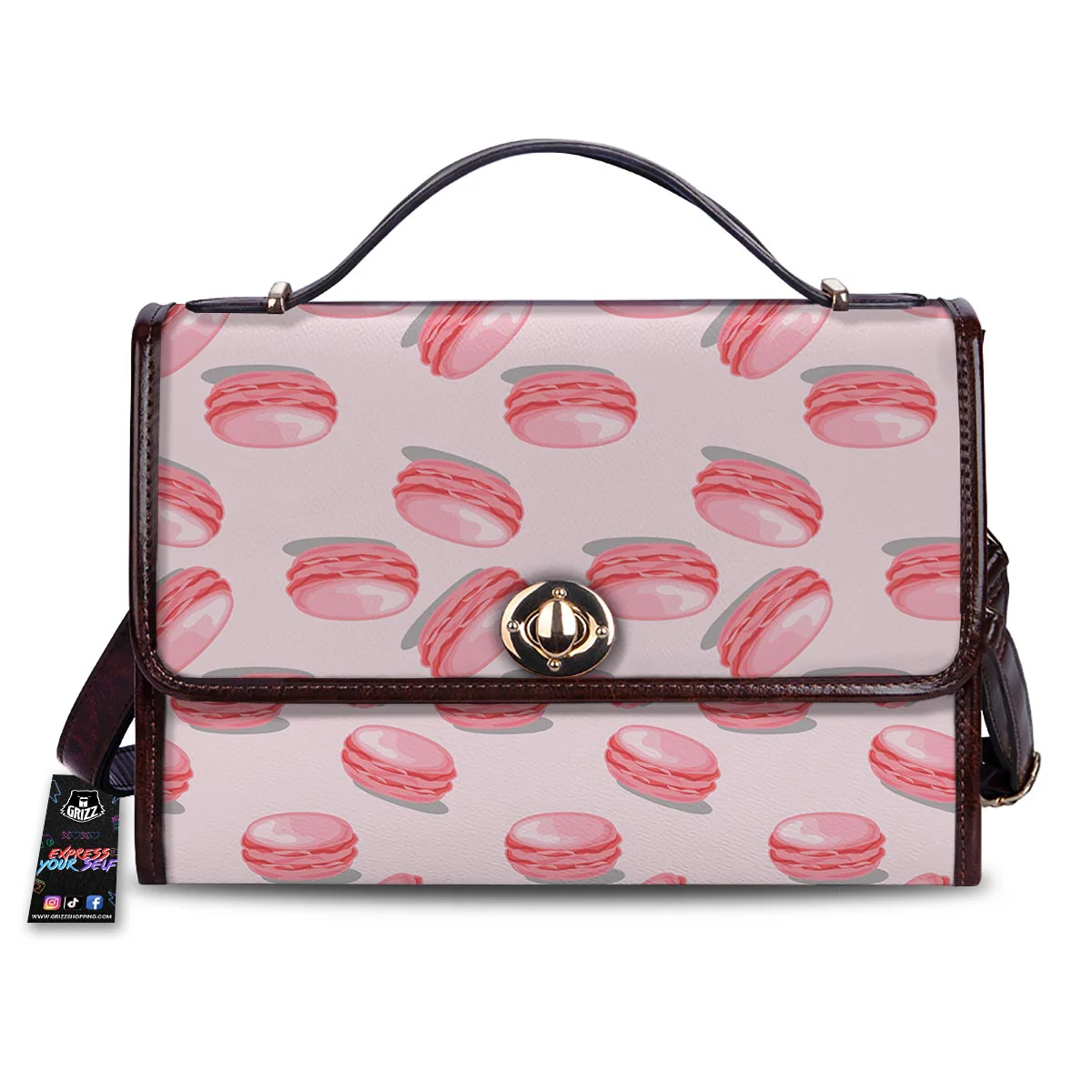 Macarons Sweet Print Pattern Women's Satchel Bag