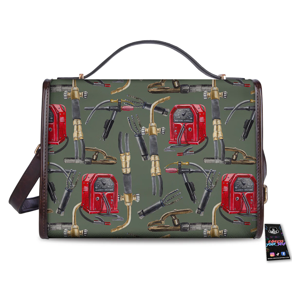 Machine Welding Print Pattern Women's Satchel Bag - Image 2