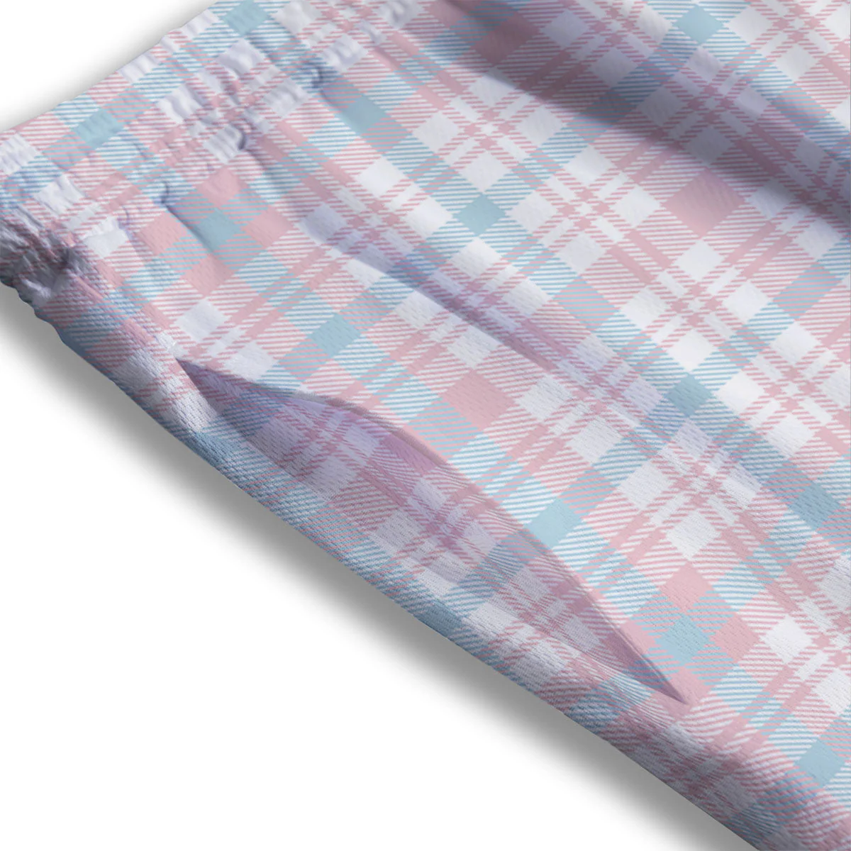 Madras Pastel Print Pattern Mesh Shorts - Image 3