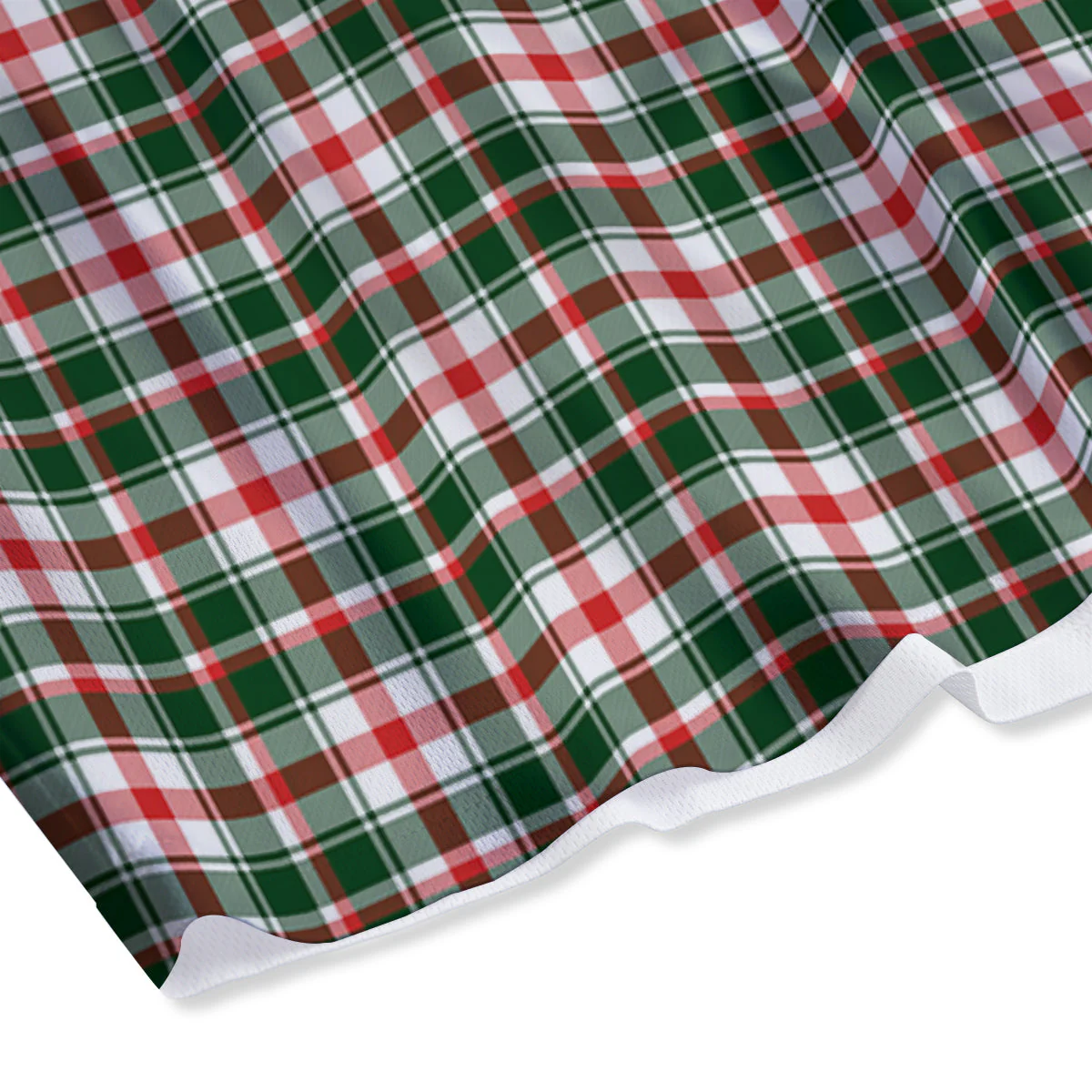Madras Plaid Christmas Print Mesh Shorts - Image 4