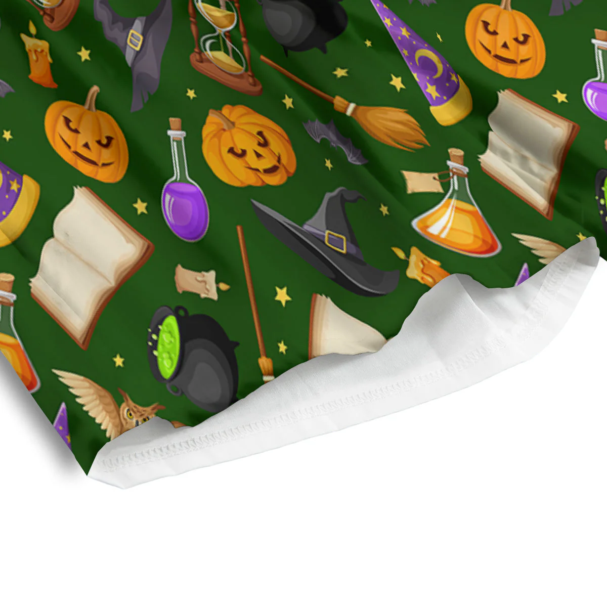 Magical Symbols And Green Print Pattern Men's Athletic Shorts - Image 4