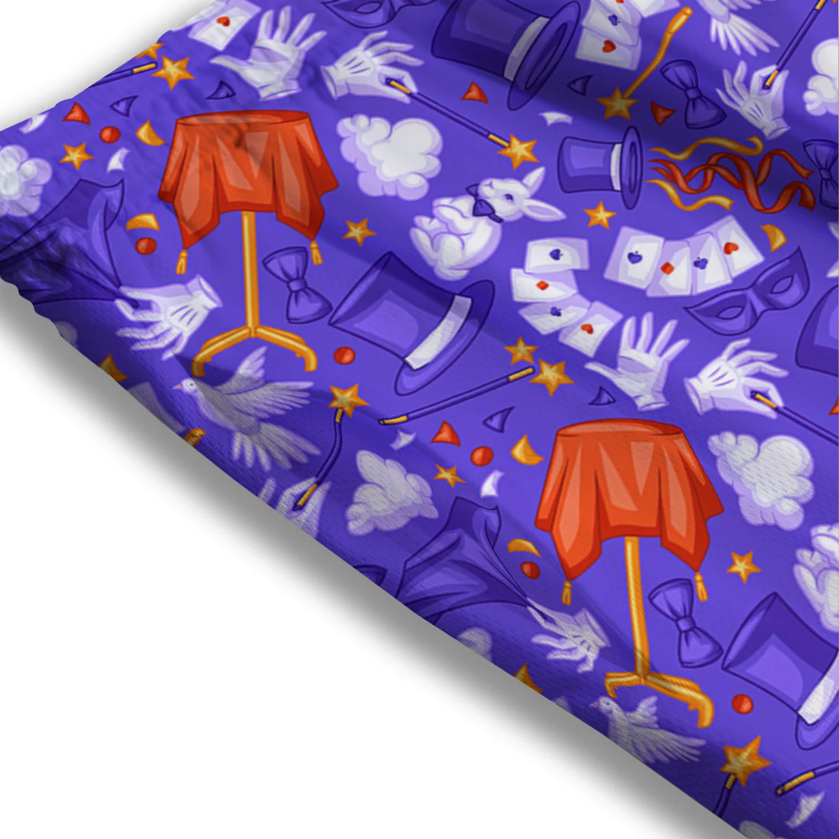 Magician Purple Show Print Pattern Mesh Shorts - Image 3