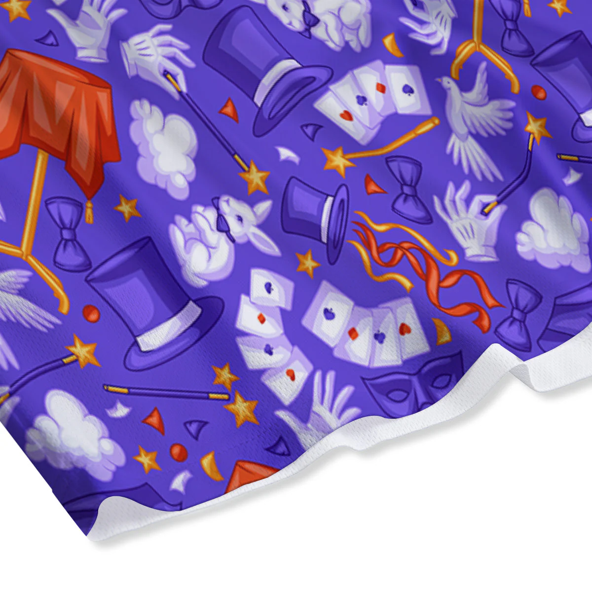Magician Purple Show Print Pattern Mesh Shorts - Image 4