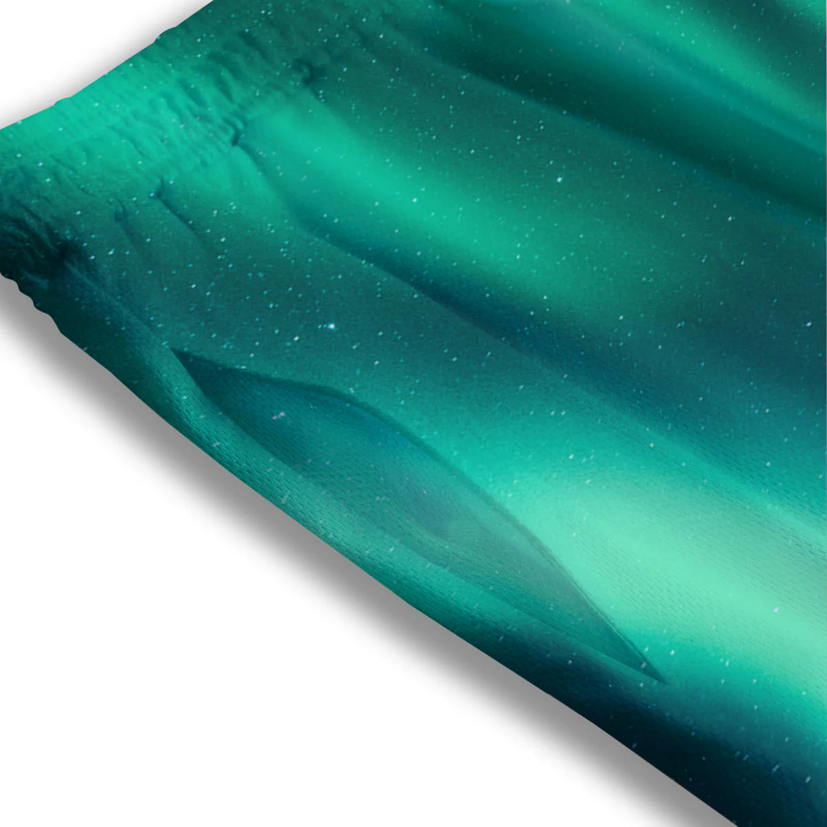 Man Making Marriage With Northern Lights Print Mesh Shorts - Image 3