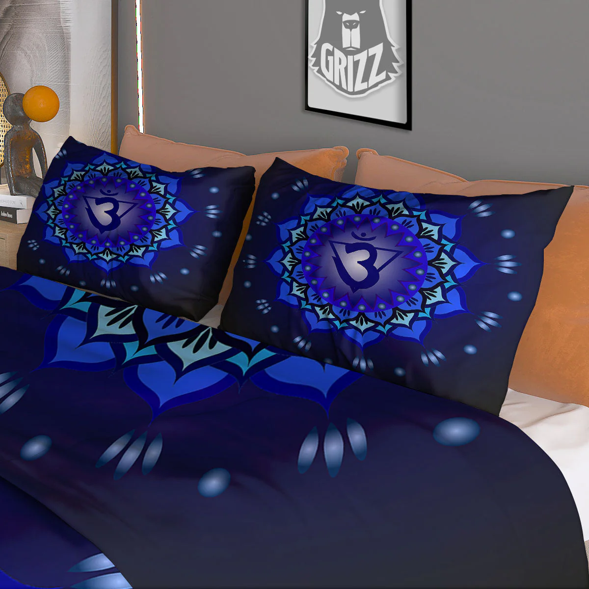 Mandala Ajna Chakra Print Duvet Cover Bedding Set - Image 3