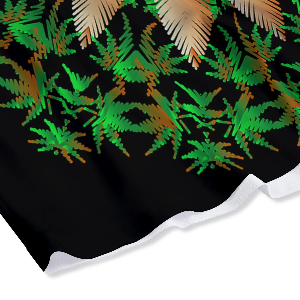 Mandala Cannabis Leaf Print Mesh Shorts - Image 4
