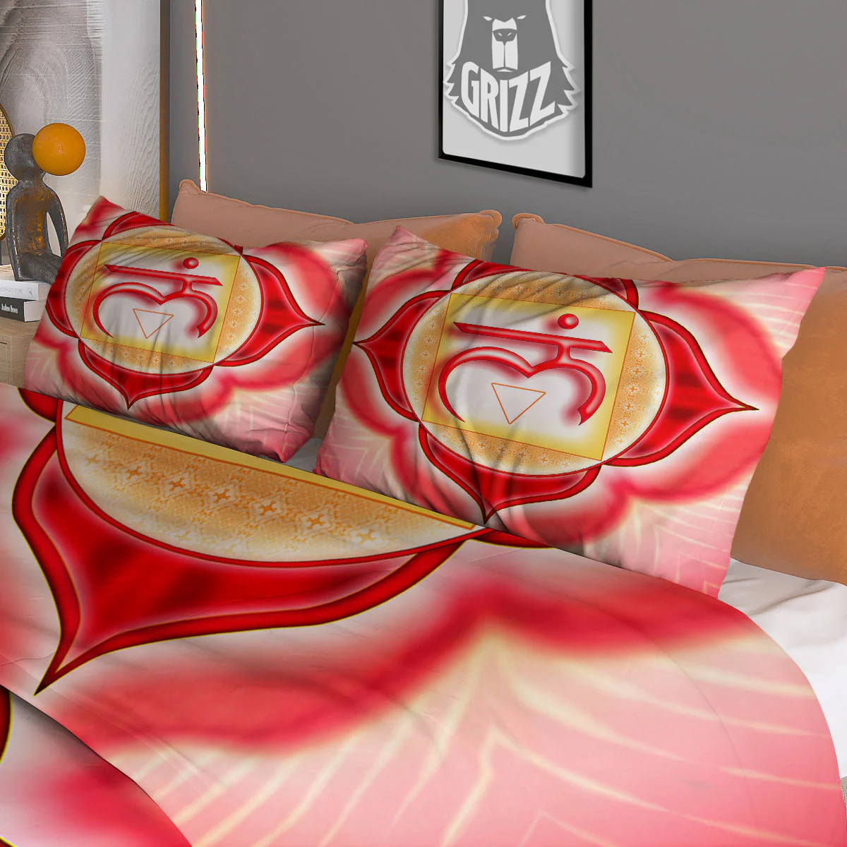 Mandala Muladhara Chakra Print Duvet Cover Bedding Set - Image 3