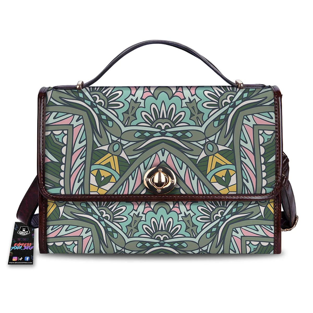 Mandala Ornament Pastel Print Women's Satchel Bag