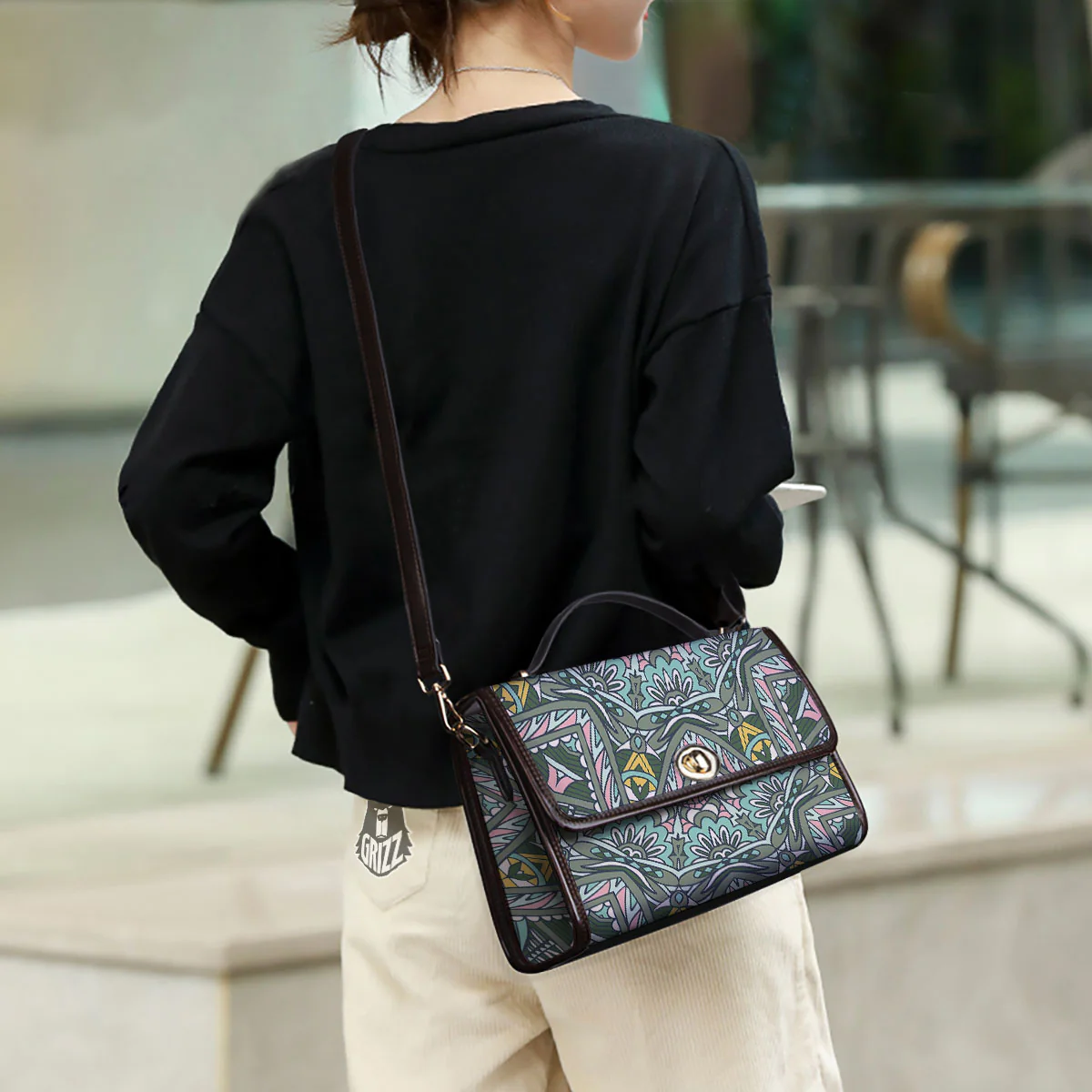 Mandala Ornament Pastel Print Women's Satchel Bag - Image 3