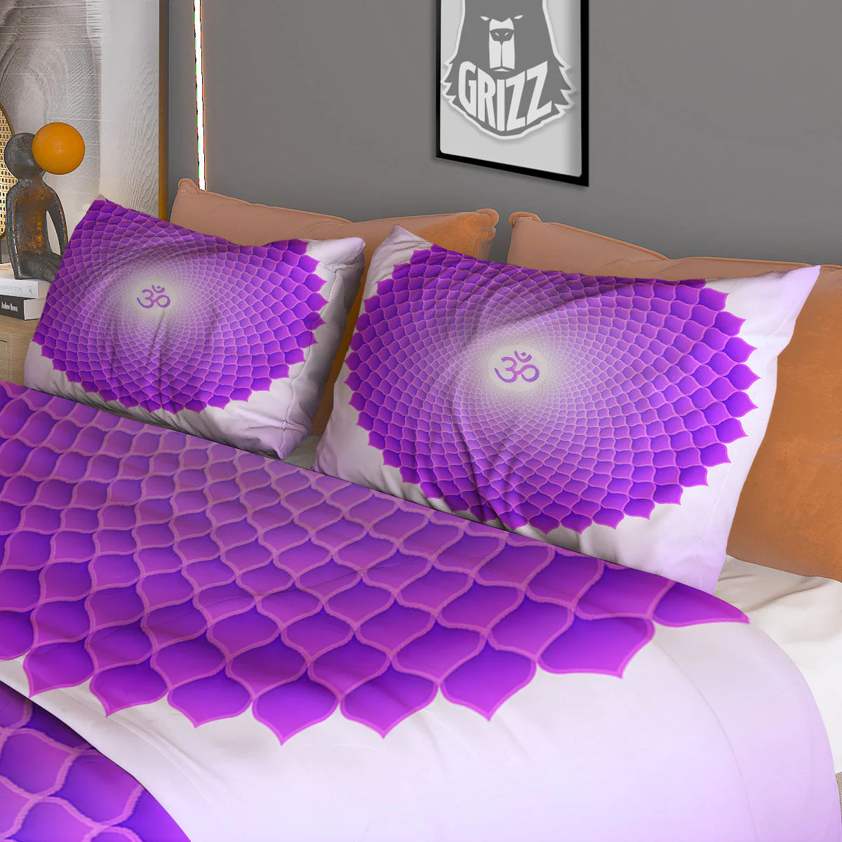 Mandala Sahasrara Chakra Print Duvet Cover Bedding Set - Image 3