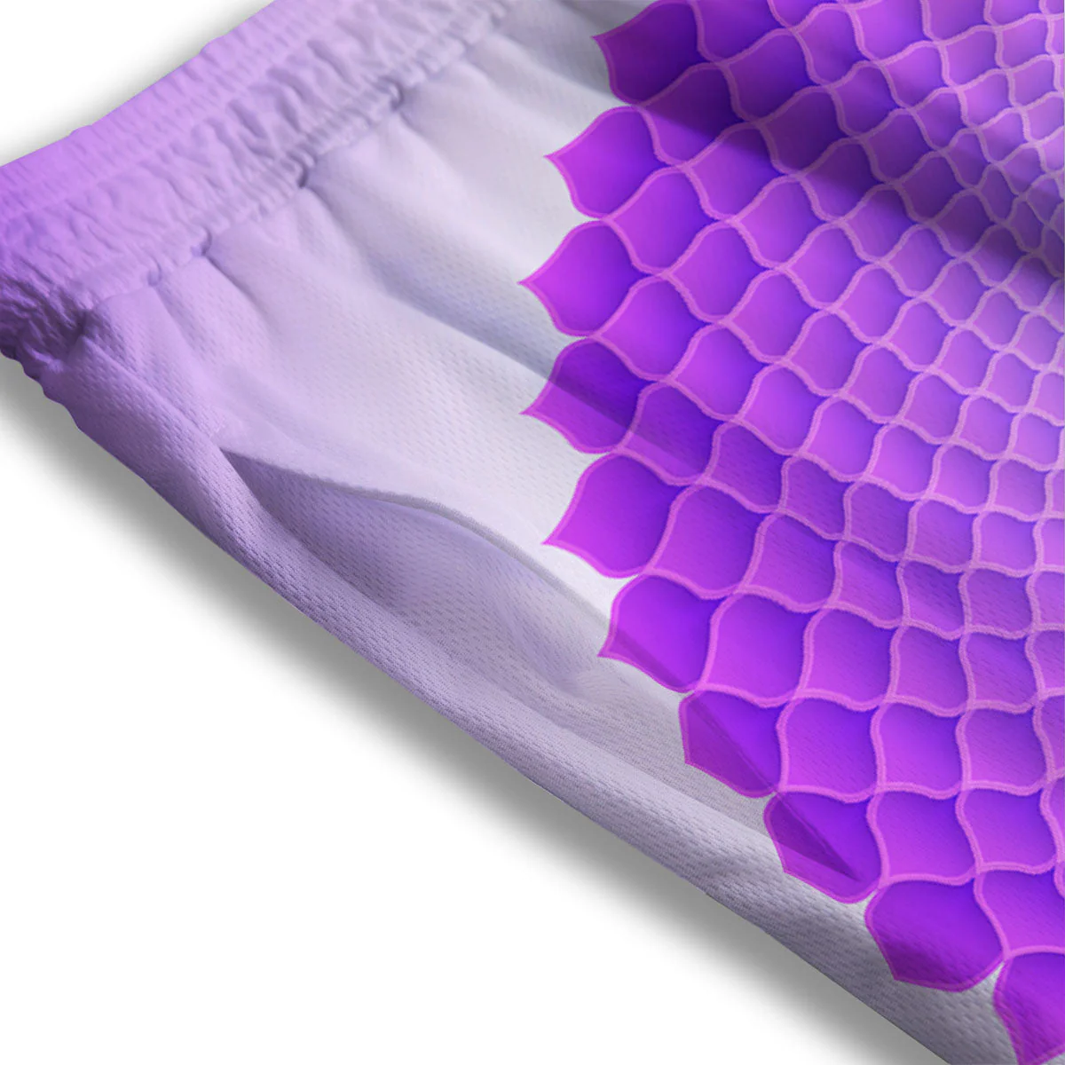Mandala Sahasrara Chakra Print Mesh Shorts - Image 3