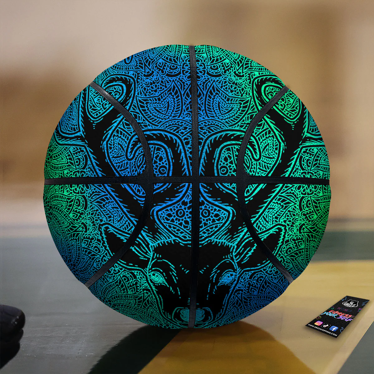 Mandala Spiritual Deer Print Basketball