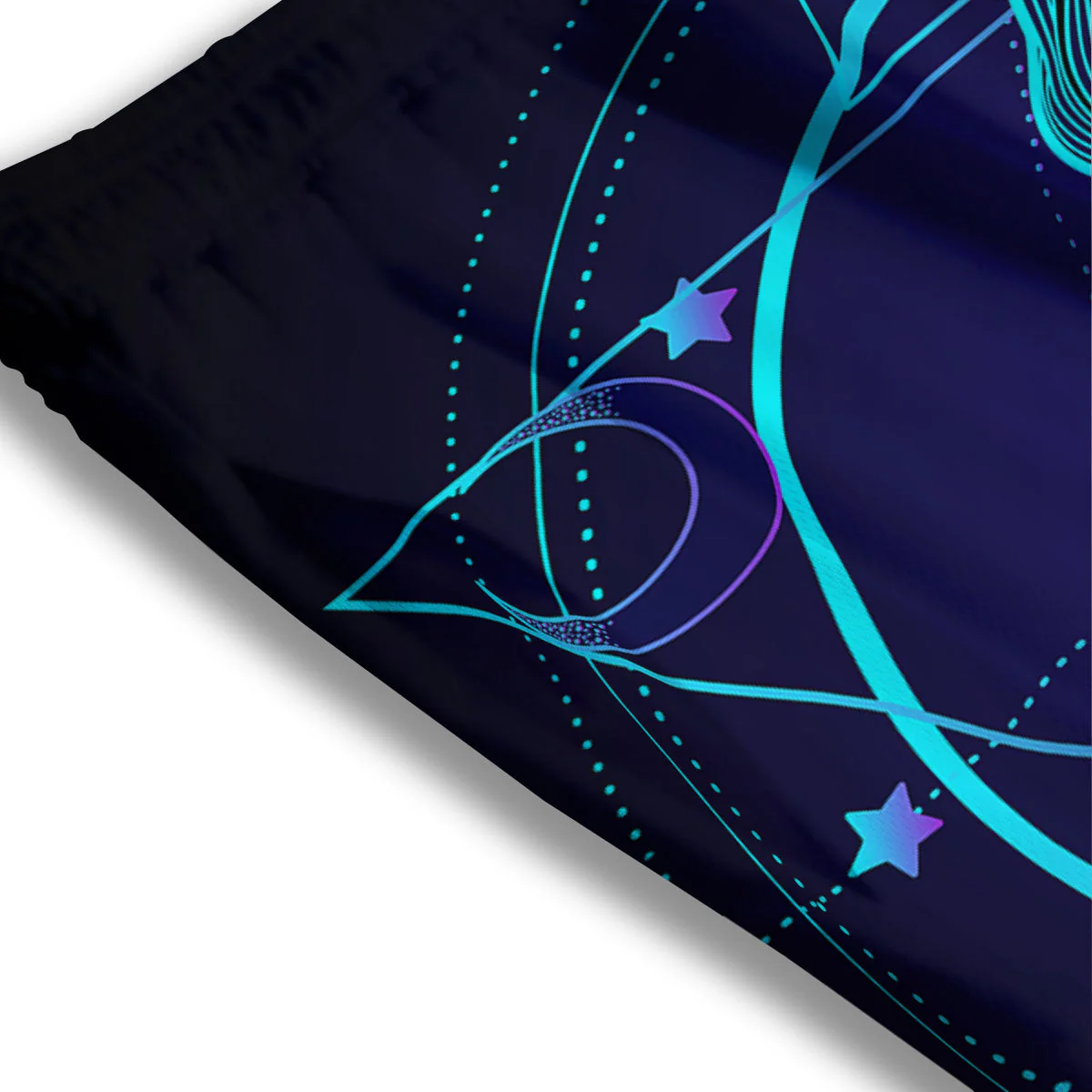 Mandala Spiritual Girl Print Mesh Shorts - Image 3