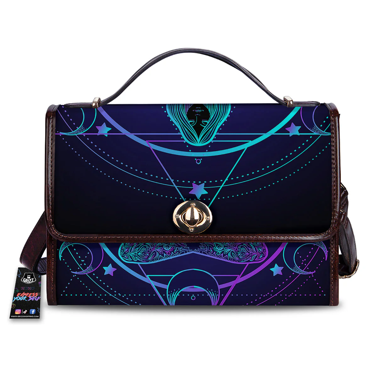 Mandala Spiritual Girl Print Women's Satchel Bag