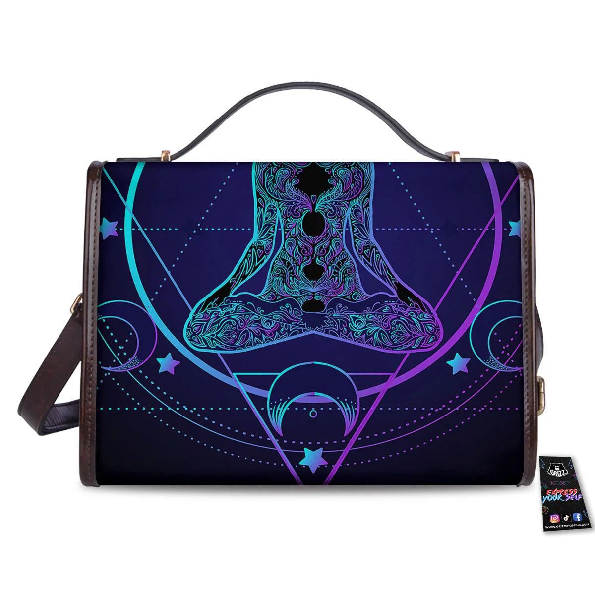Mandala Spiritual Girl Print Women's Satchel Bag - Image 2