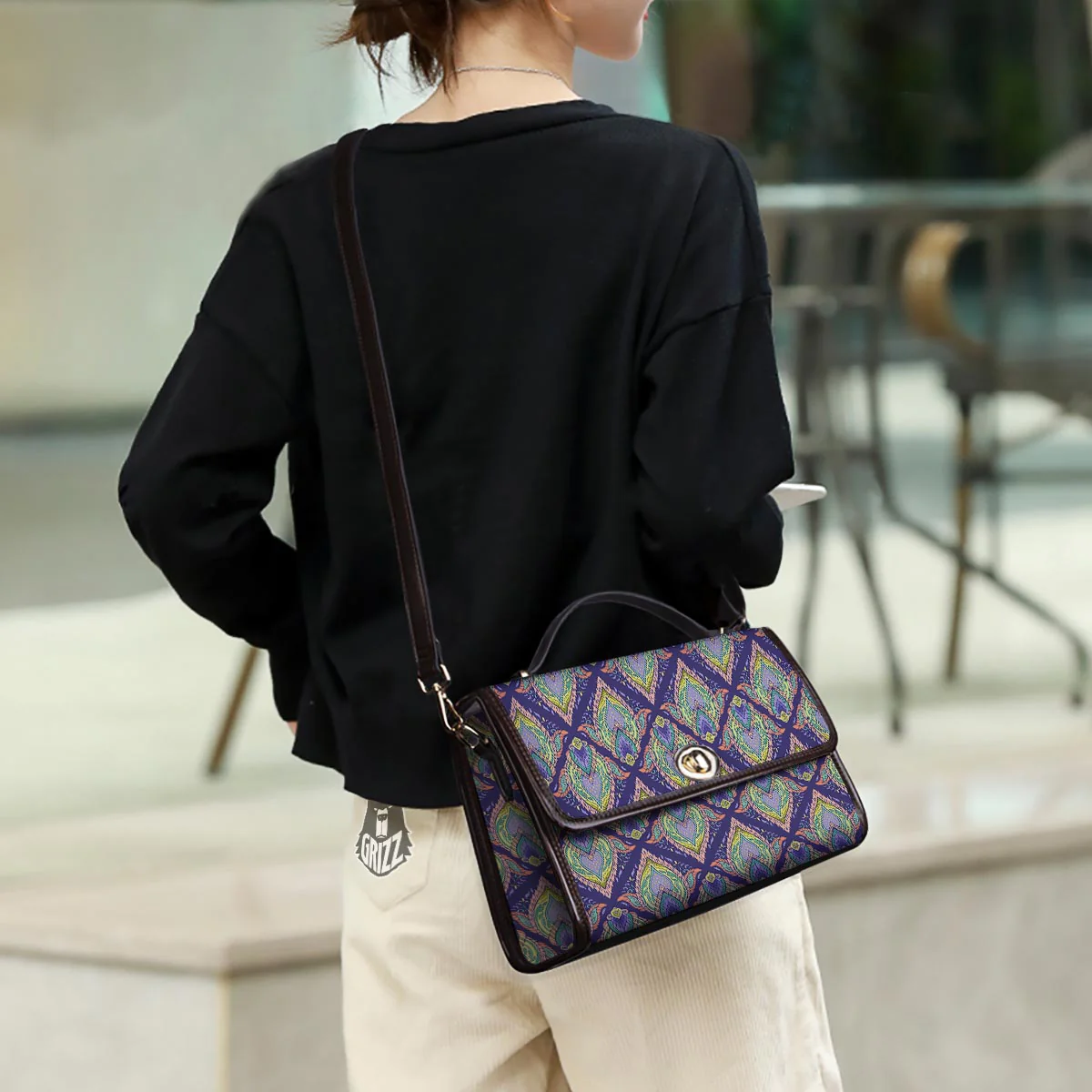 Mandala Thai Print Pattern Women's Satchel Bag - Image 3