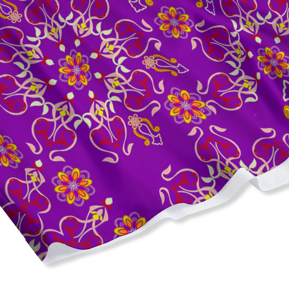 Mandala Trippy Purple Print Mesh Shorts - Image 4