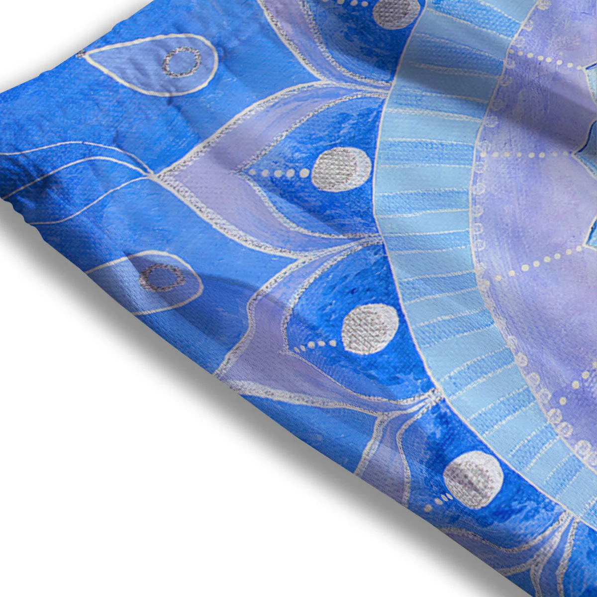 Mandala Vishuddha Chakra Print Mesh Shorts - Image 3