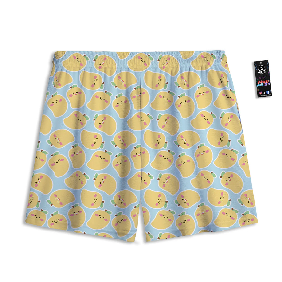 Mango Cute Print Pattern Mesh Shorts - Image 2