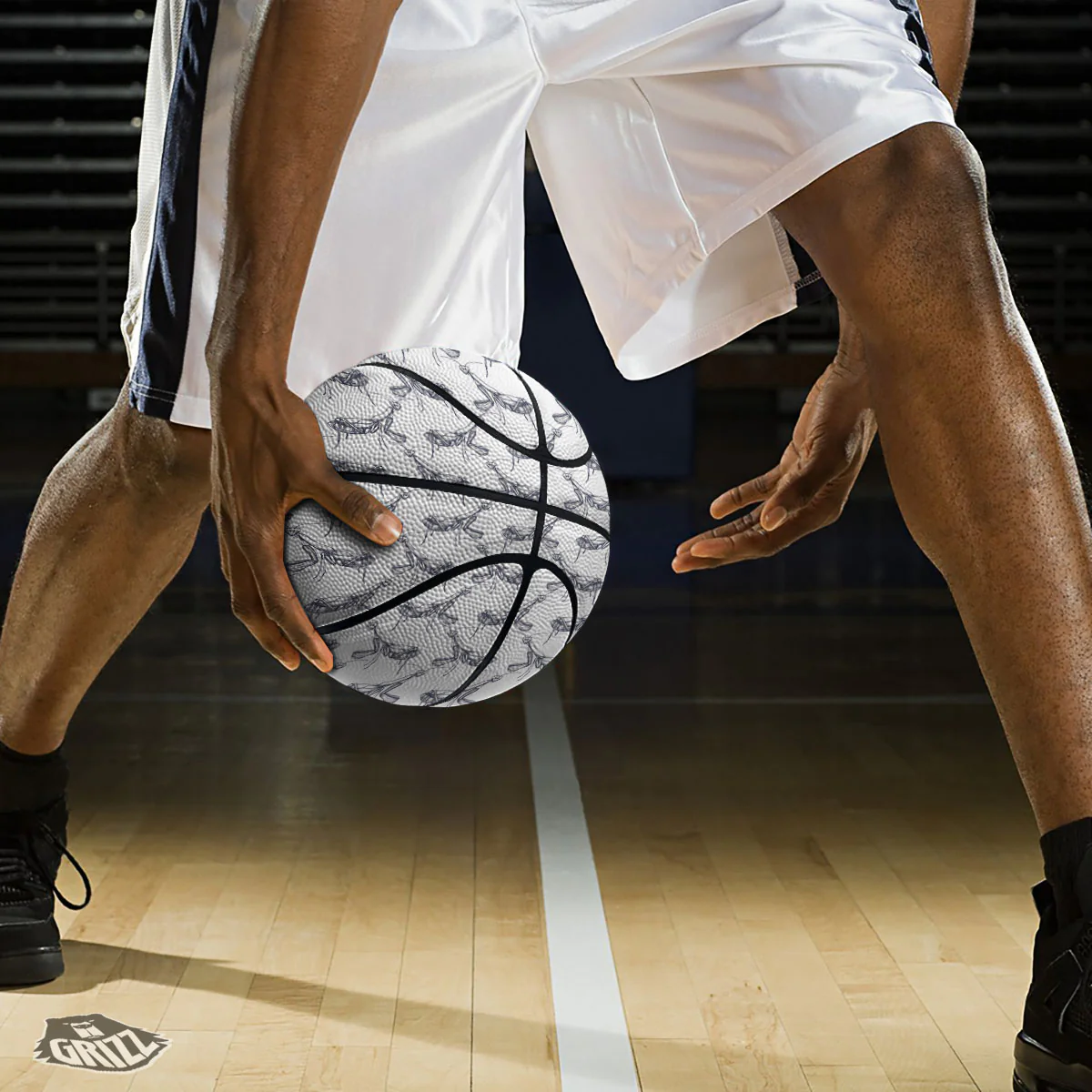 Mantis Hand Drawn Print Pattern Basketball - Image 3