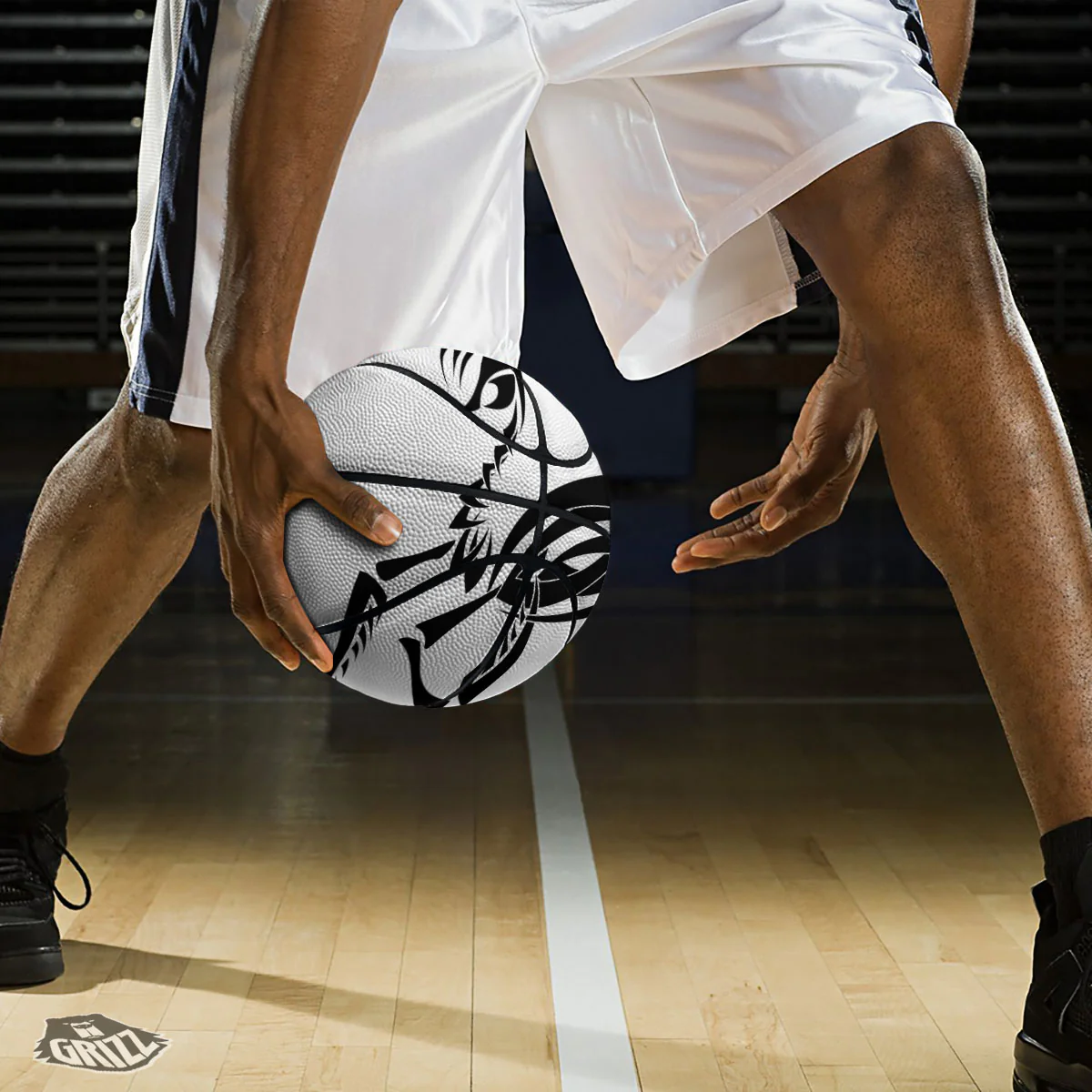 Mantis Spirit White And Black Print Basketball - Image 3