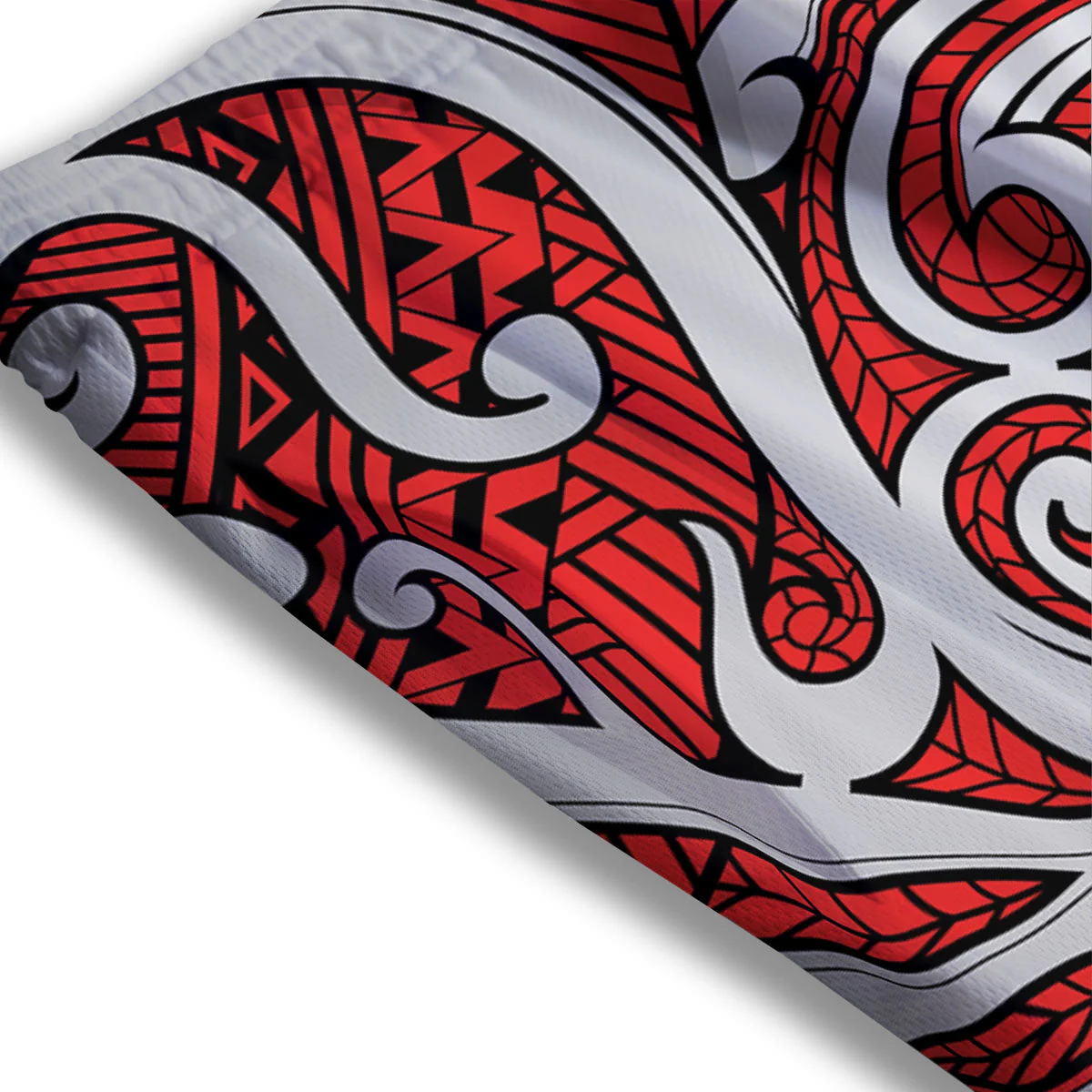 Maori Tribal Polynesian Kowhaiwhai Print Mesh Shorts - Image 3