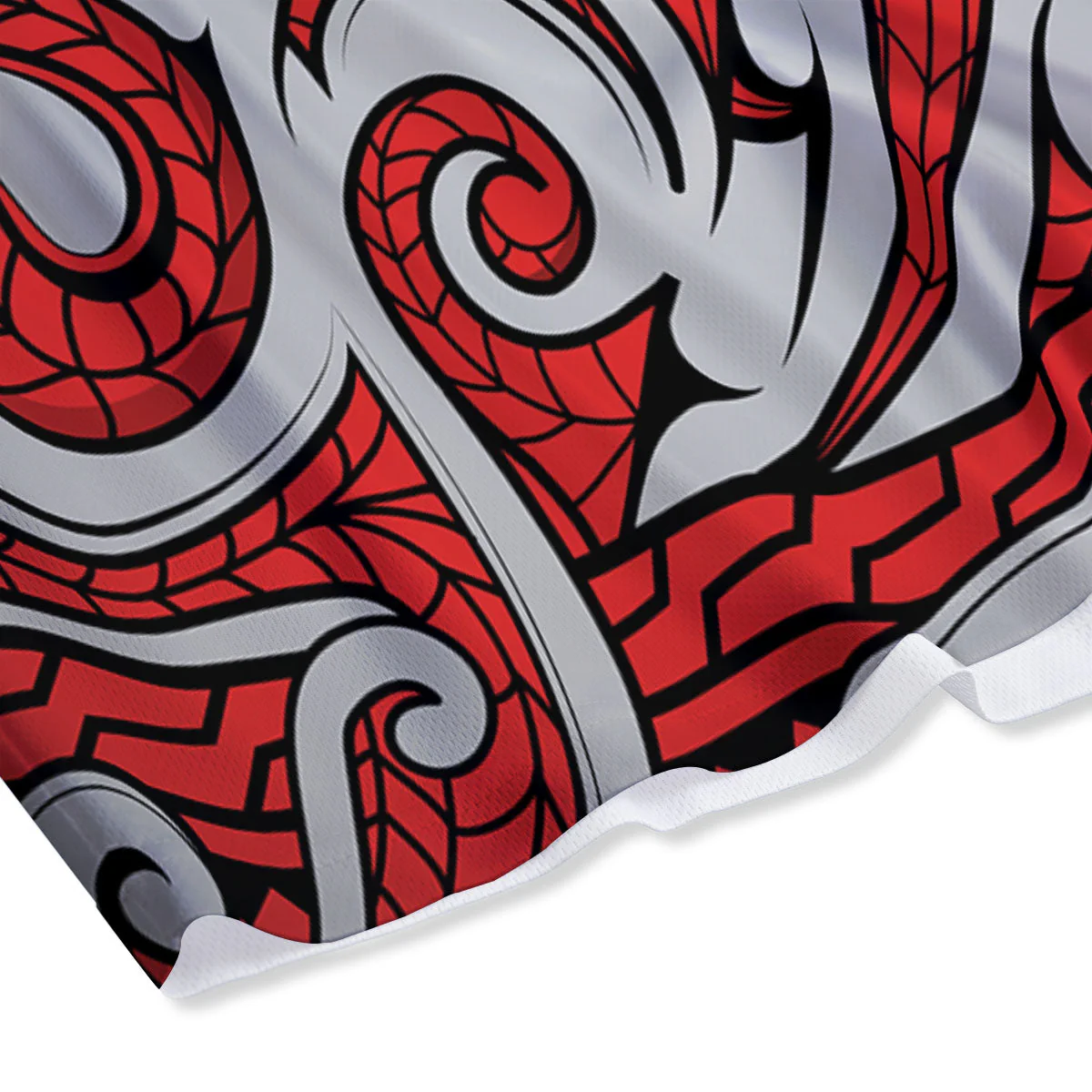 Maori Tribal Polynesian Kowhaiwhai Print Mesh Shorts - Image 4