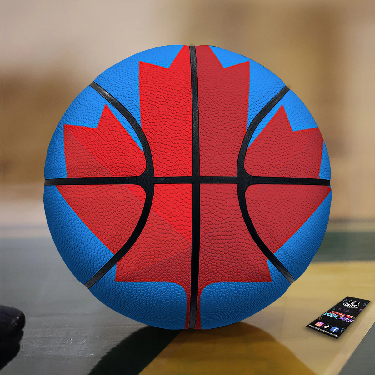 Maple Leaf Autumn Print Basketball