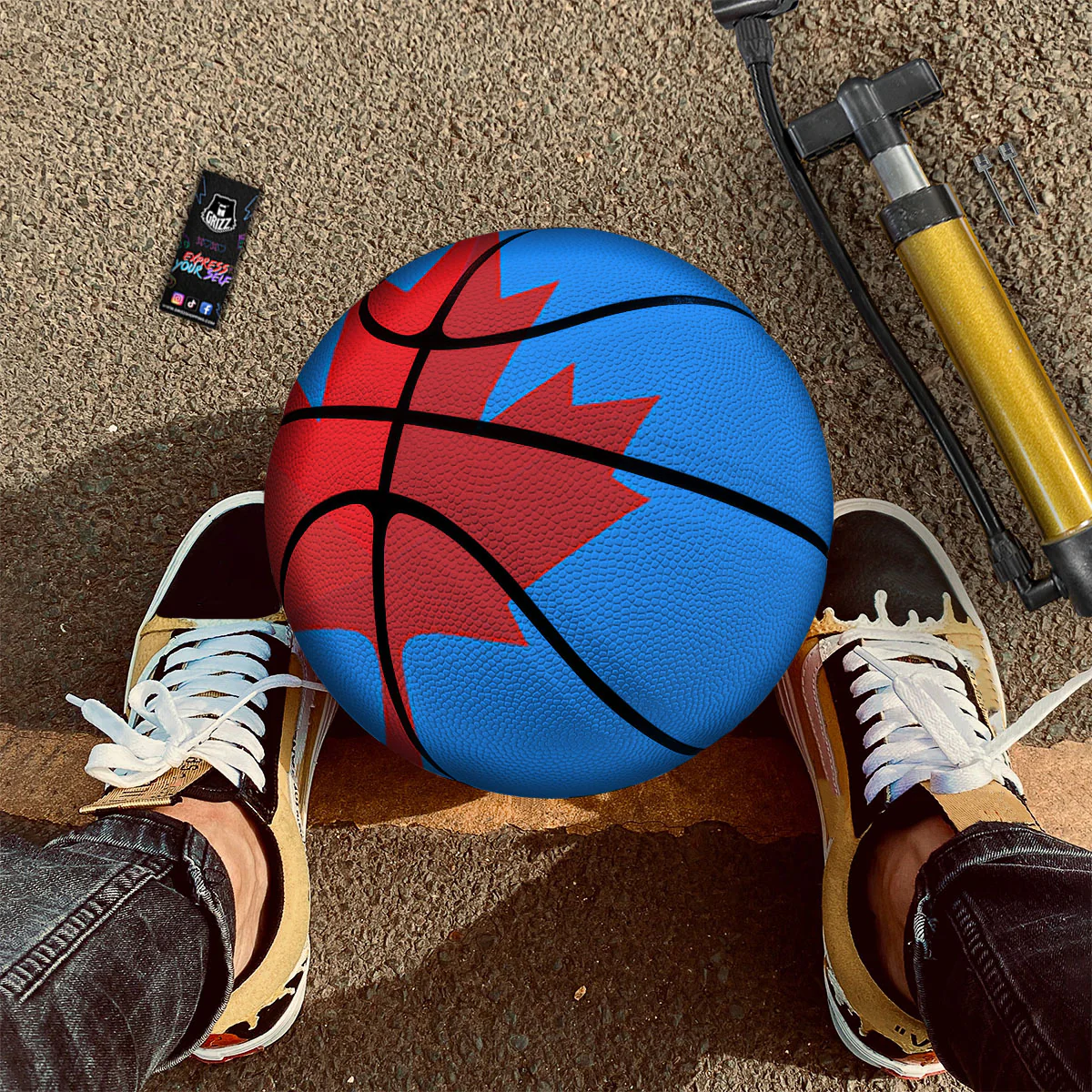 Maple Leaf Autumn Print Basketball - Image 2
