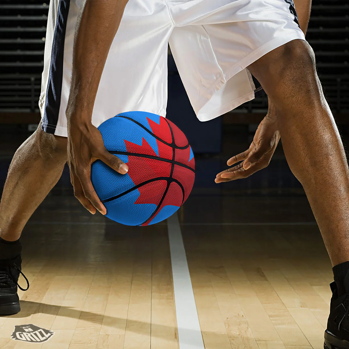 Maple Leaf Autumn Print Basketball - Image 3