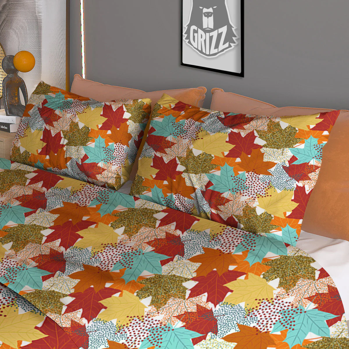 Maple Leaf Canadian Print Pattern Duvet Cover Bedding Set - Image 3