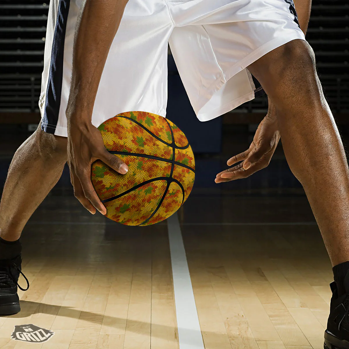 Maple Leaves Fall Autumn Print Basketball - Image 3